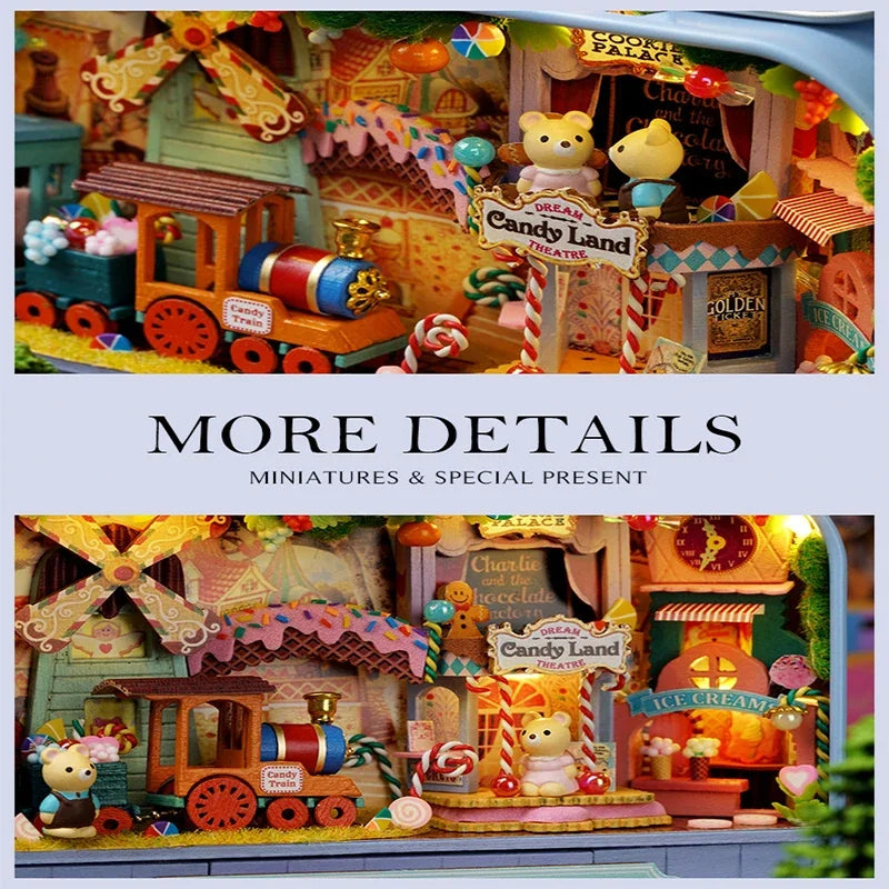 Box Theatre DIY Wooden DollHouses Miniature Box Cute Doll Houses 3D Puzzle Assemble Building Model Kits Toy For Birthday Gifts