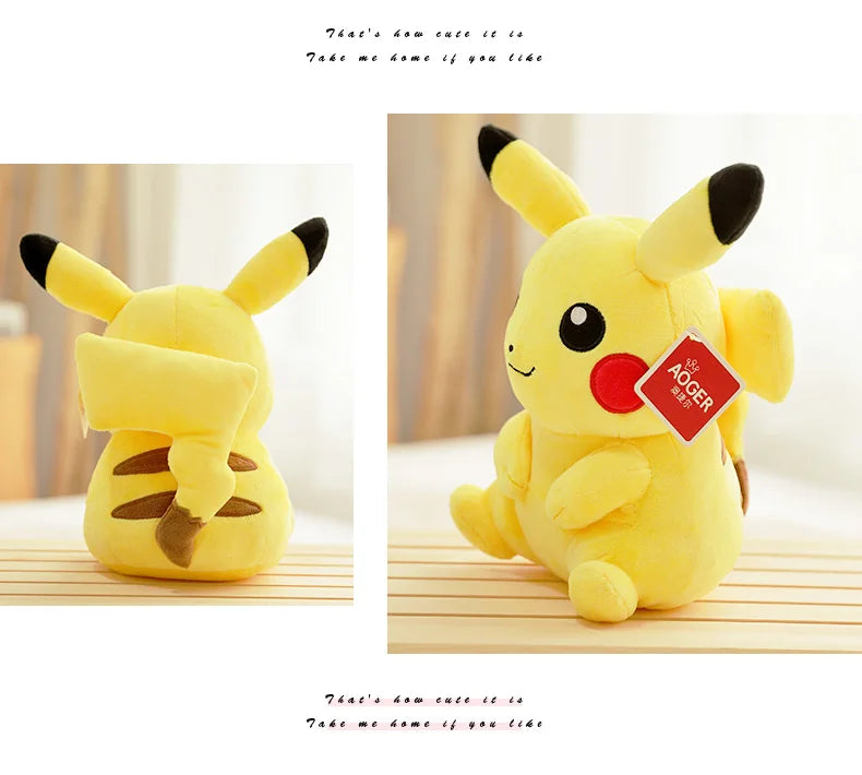 2025Pokemon Stuff Plush Toys Kawaii Pikachu Pichu Charmander Squirtle Psyduck Anime Soft Dolls Doll Kids Birthday Christmas Gift