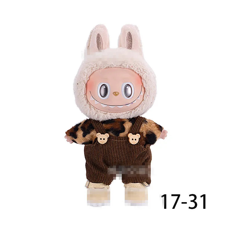 Doll Clothes for labubu outfit Plush doll clothes Macaron Cute Clothing DIY Kid Gift Dog Clothes Hair accessories v1 v2 clothes