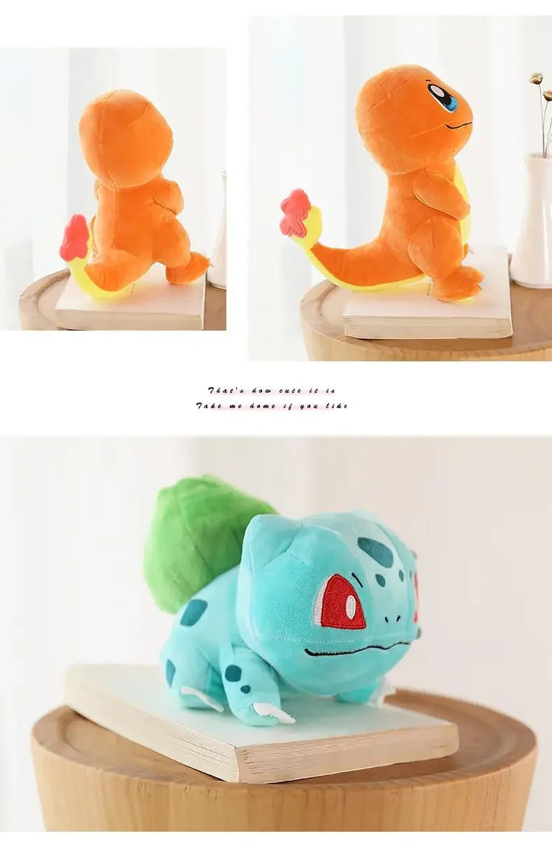 2025Pokemon Stuff Plush Toys Kawaii Pikachu Pichu Charmander Squirtle Psyduck Anime Soft Dolls Doll Kids Birthday Christmas Gift