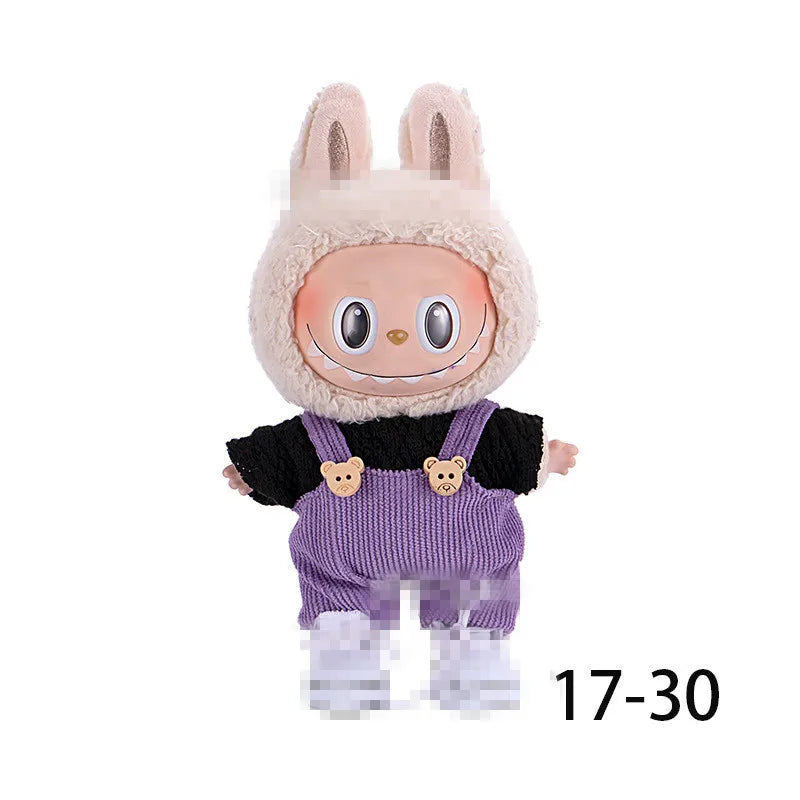 Doll Clothes for labubu outfit Plush doll clothes Macaron Cute Clothing DIY Kid Gift Dog Clothes Hair accessories v1 v2 clothes