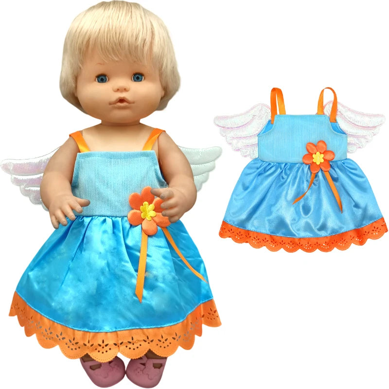 Reborn Baby Dolls Dress for 40 Cm Nenuco Ropa Y Su Hermanita Children Girl Gift Doll Clothes
