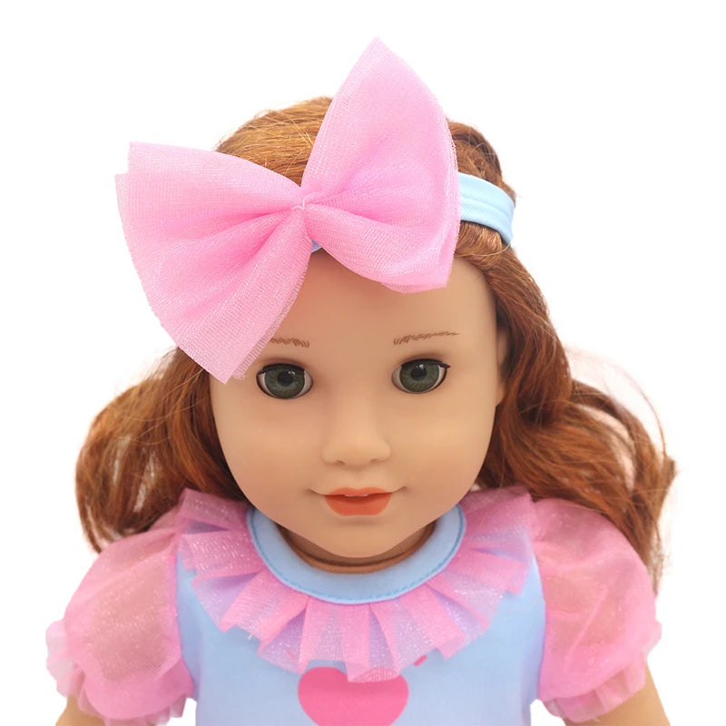 Reborn Baby Doll Winter Coat Pink Skirt 18 Inch Girl Dolls Clothes Jacket Children Xmas Gift Toys Wears