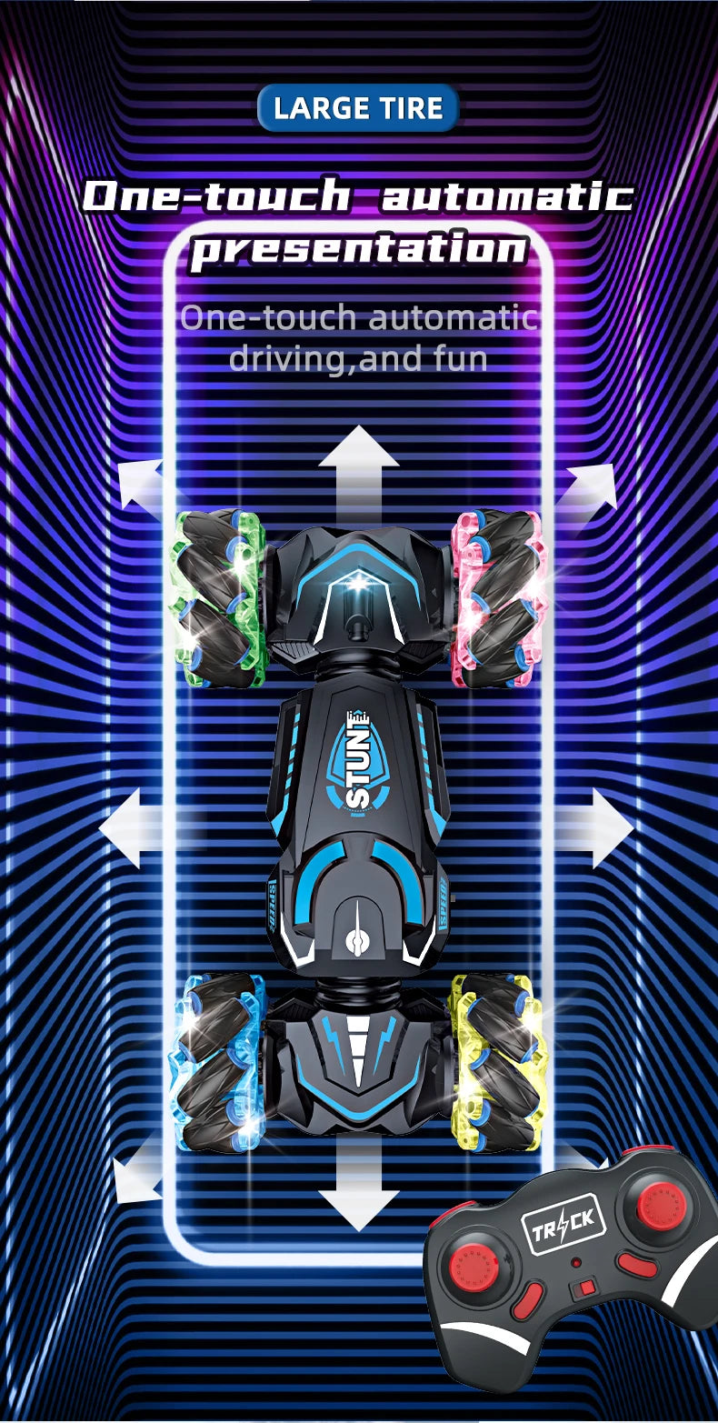 RC Drift Car Toy, Cool and Dynamic Dazzling, Made of Large Glow Wheels