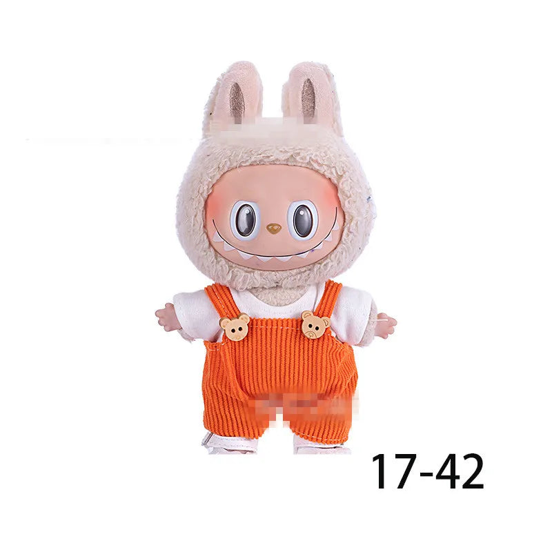 Doll Clothes for labubu outfit Plush doll clothes Macaron Cute Clothing DIY Kid Gift Dog Clothes Hair accessories v1 v2 clothes