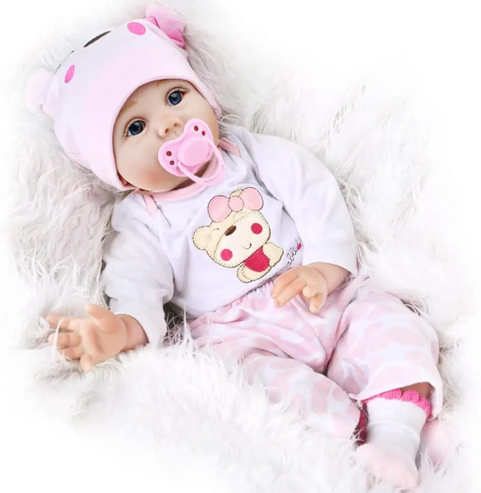 Reborn Baby Dolls Girl - 18 Inches Realistic Soft Body Newborn Baby Doll That Look Real, Best Toy for Kids Ages 3+