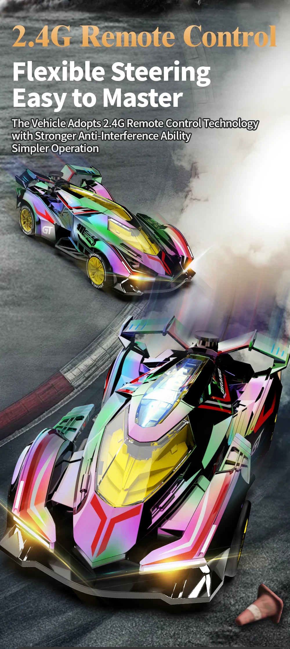 Rc Car 4Ch High-Speed Remote Control Drift Racing Car Electric Sportscar Toy Vehicle Model Toys for Boys Kids Birthday Gift