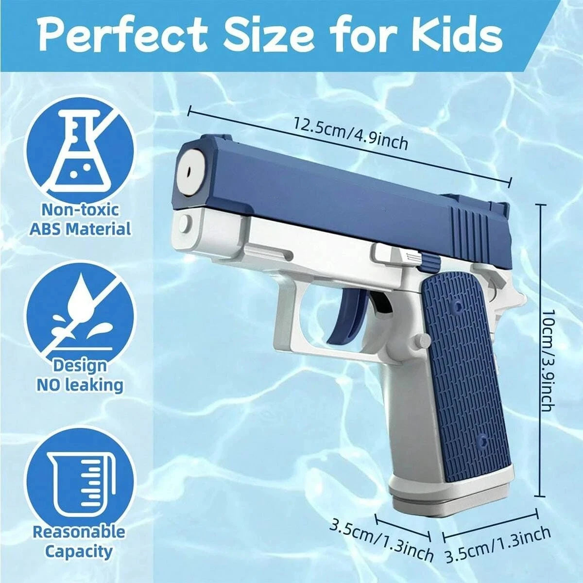 M1911 Water Blaster Toy – High-Pressure Summer Splash Toy for Kids & Adults, Pool and Beach Water Fun