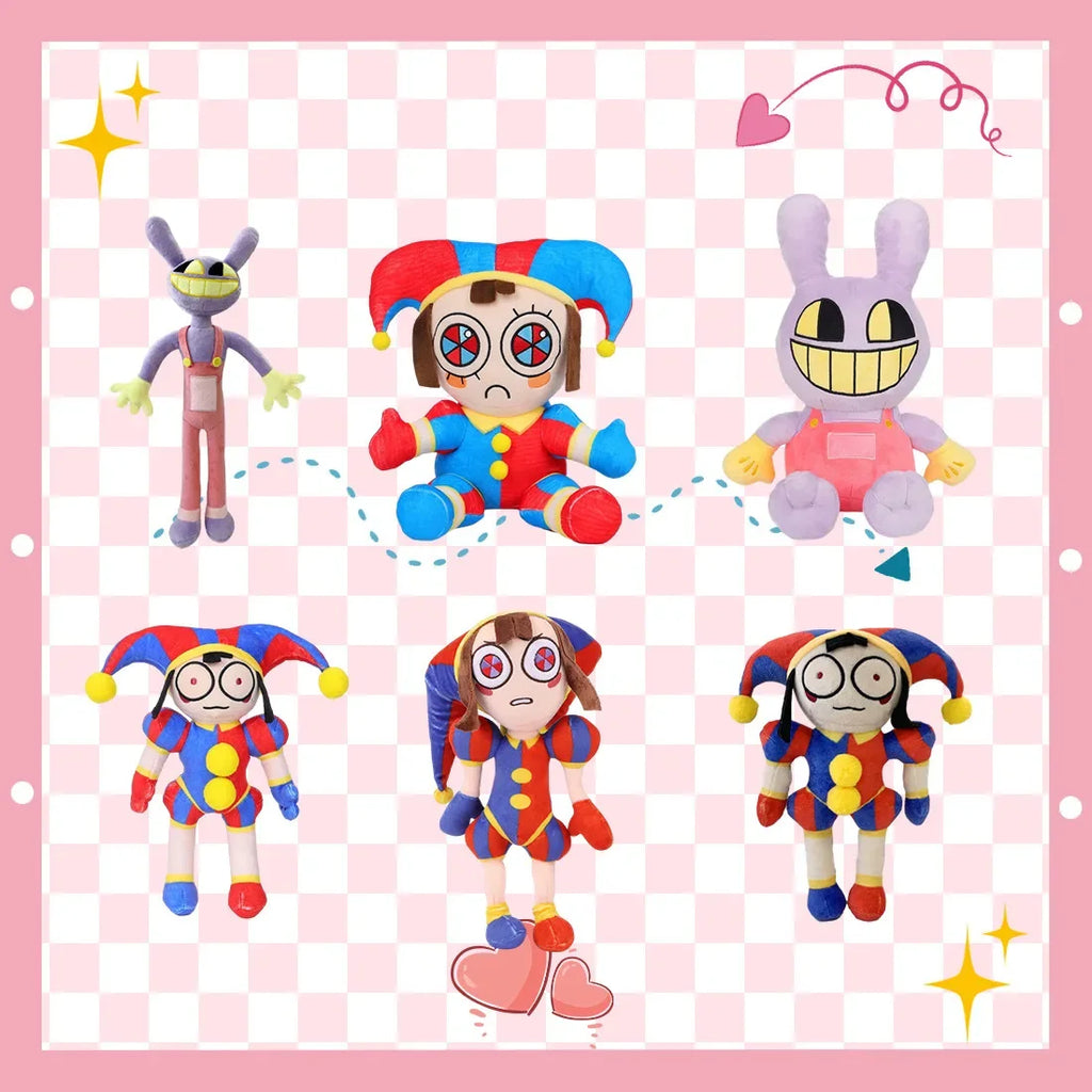 New The Amazing Digital Circus Plush Clown Ragatha pomni Cartoon Jax Doll Joker Plush Soft Stuffed Sofa Decorate Christmas Gift