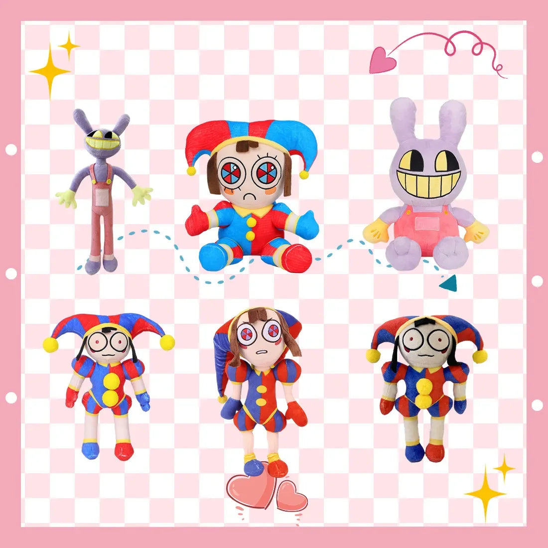 New The Amazing Digital Circus Plush Clown Ragatha pomni Cartoon Jax Doll Joker Plush Soft Stuffed Sofa Decorate Christmas Gift