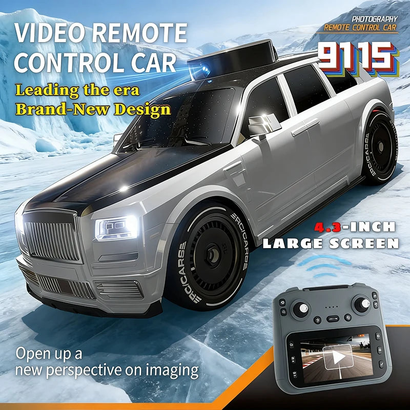 RC Cars 911S  - 4K HD Camera 4.3-inch Screen One Click Drif, Camera Lifting Design, LED Lighting Drift HD Video Kids RC Vehicle