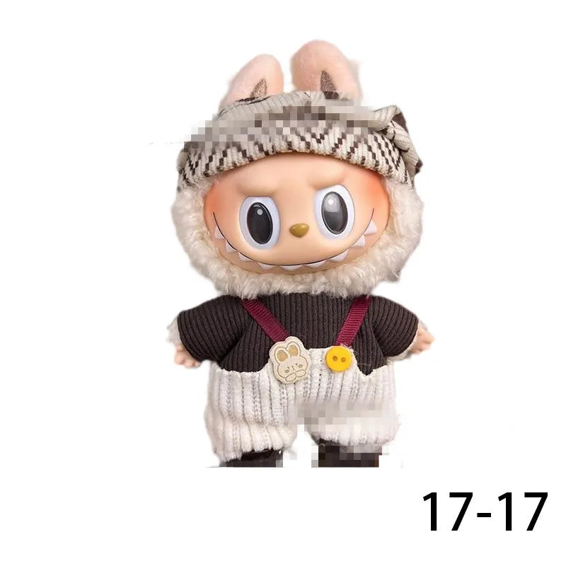 Doll Clothes for labubu outfit Plush doll clothes Macaron Cute Clothing DIY Kid Gift Dog Clothes Hair accessories v1 v2 clothes