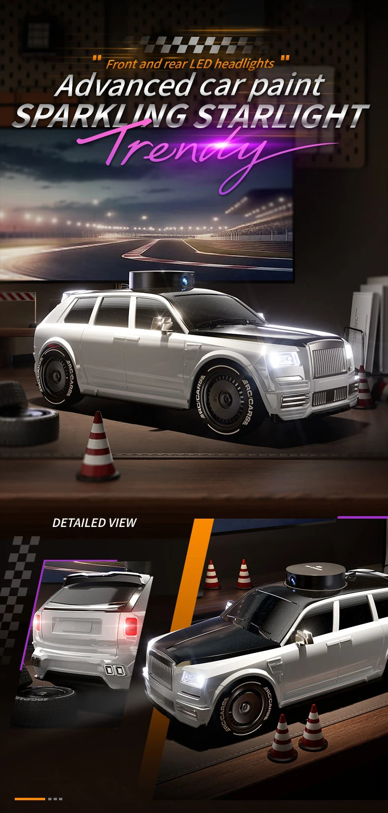 RC Cars 911S  - 4K HD Camera 4.3-inch Screen One Click Drif, Camera Lifting Design, LED Lighting Drift HD Video Kids RC Vehicle