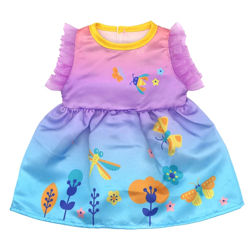 Reborn Baby Dolls Dress for 40 Cm Nenuco Ropa Y Su Hermanita Children Girl Gift Doll Clothes