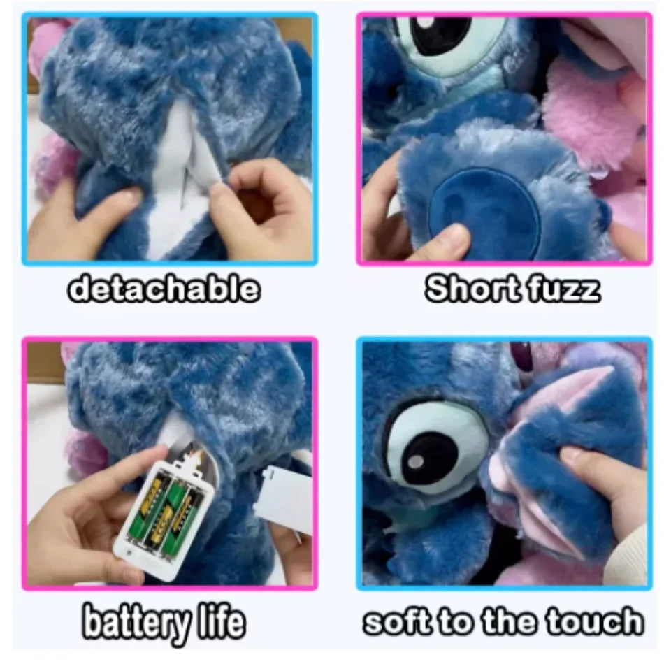 New Big Stitch Breathing Companions Soothing Sleeping Plush Doll Boy Girls Soothing Music Luminous sleeping toy Room Ornament