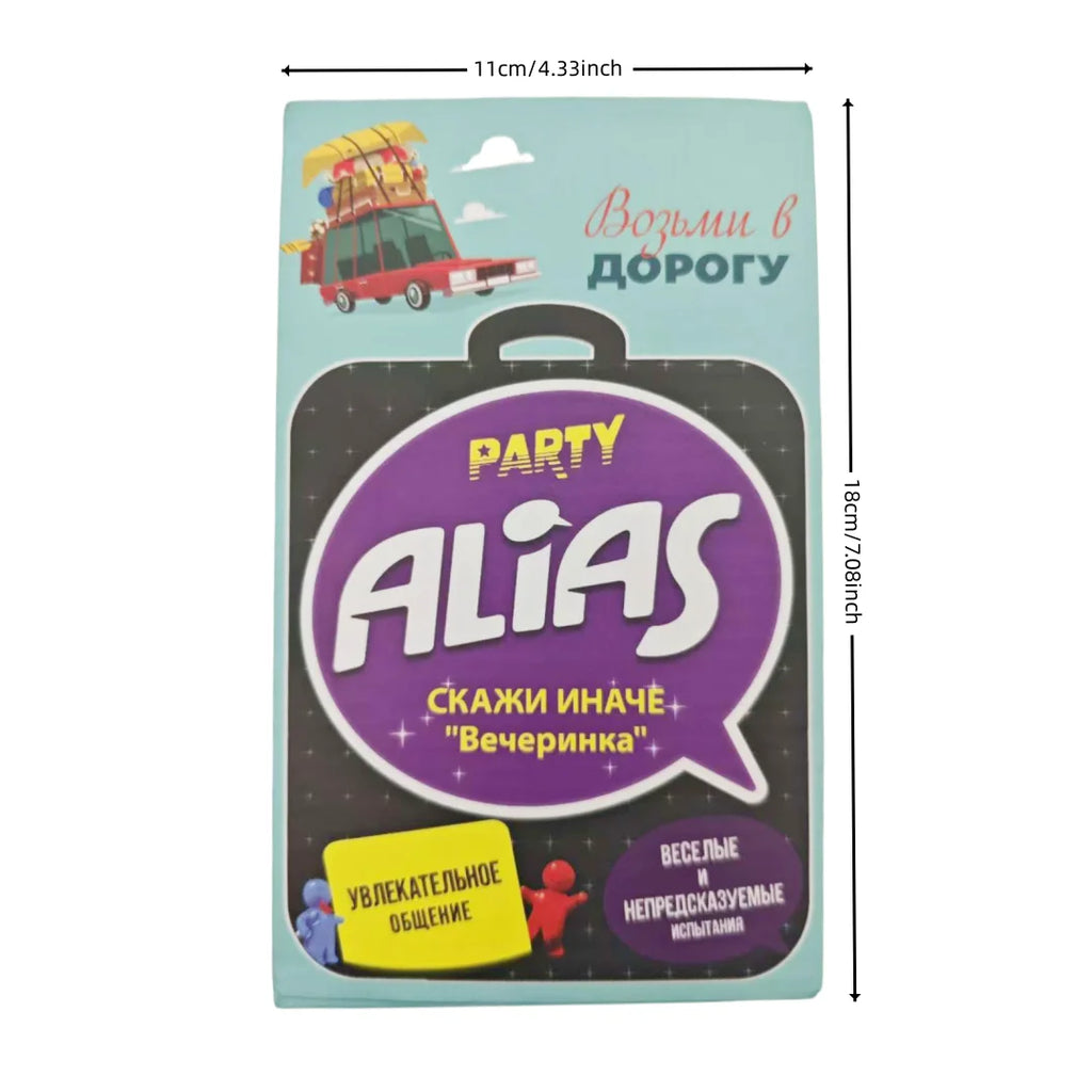 《Party Alias: Say It Differently'Party'》 Russian Version of the Card Game, Board Game, Interactive Tabletop Game, Suitable for Parties and Gatherings with Family and Friends, Game Gifts (Sandglass Colors Are Random, There