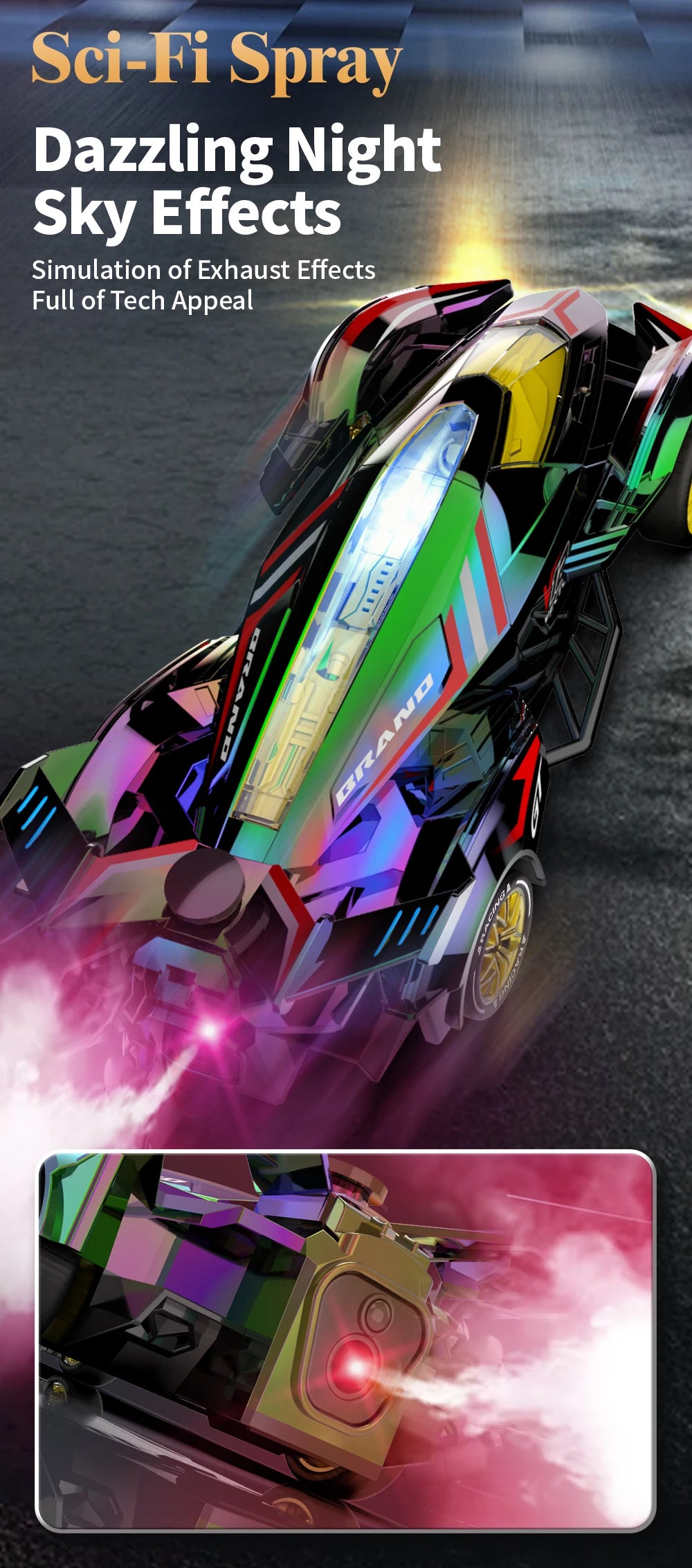 Rc Car 4Ch High-Speed Remote Control Drift Racing Car Electric Sportscar Toy Vehicle Model Toys for Boys Kids Birthday Gift