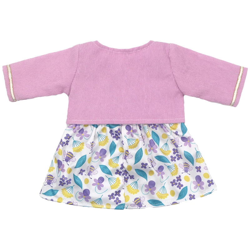 Reborn Baby Doll Winter Coat Pink Skirt 18 Inch Girl Dolls Clothes Jacket Children Xmas Gift Toys Wears