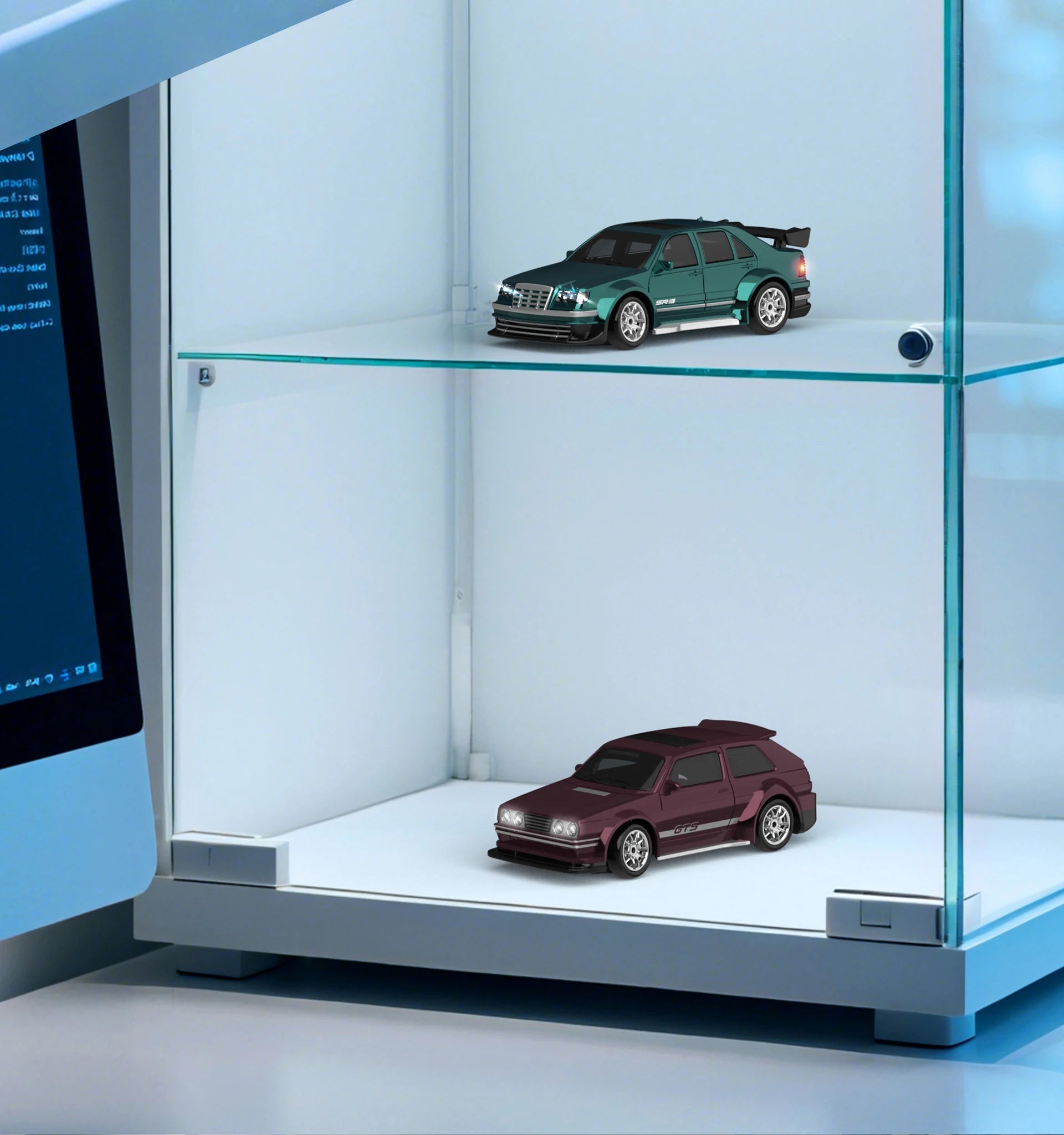 Rc Drift Car 1:43 Scale Full-Size 4WD 2.4g High-speed racing car with gyroscope, equipped with LED and rechargeable function