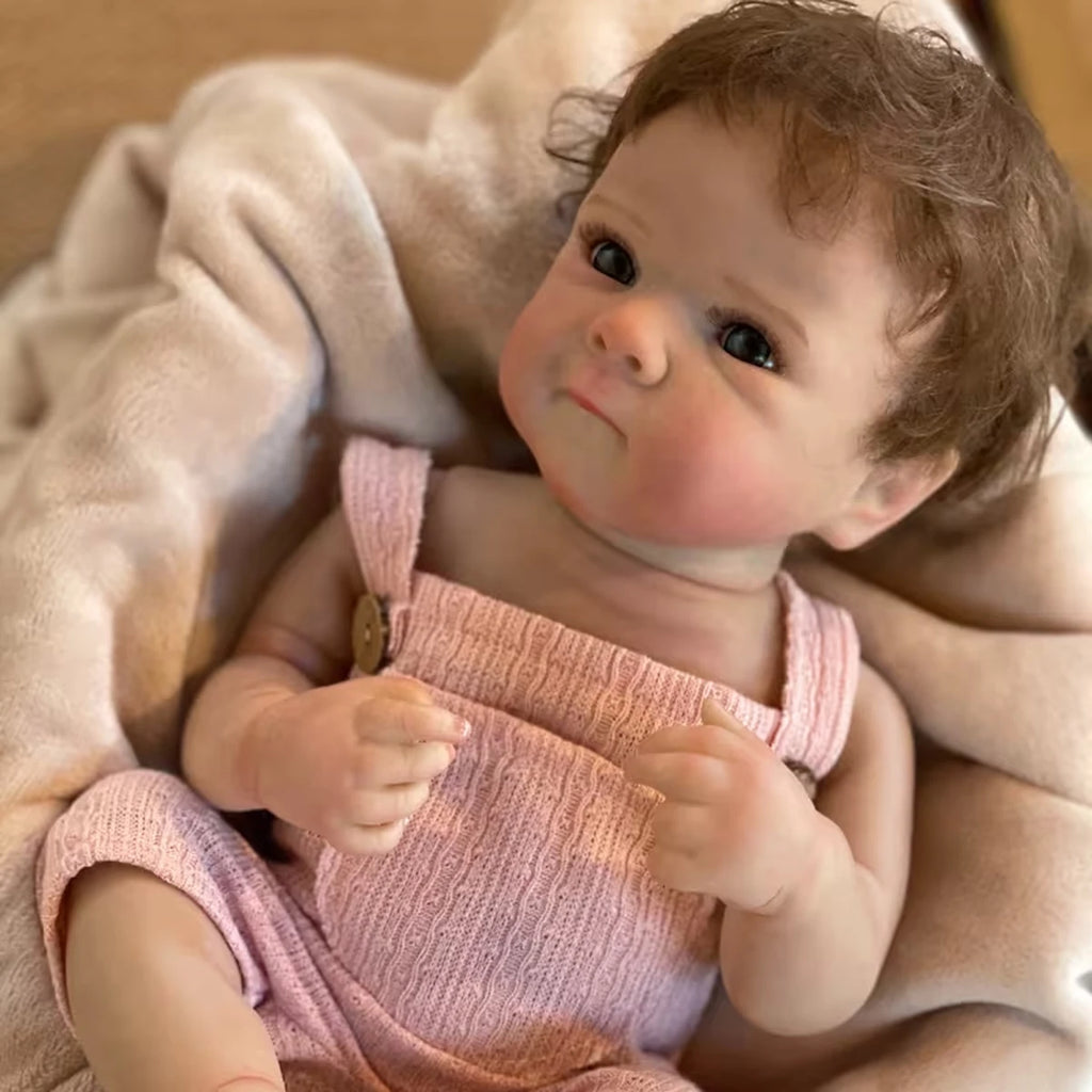 Reborn dolls with realistic hair synthetic rubber dolls with soft touch realistic newborn dolls for bathing Halloween Christmas