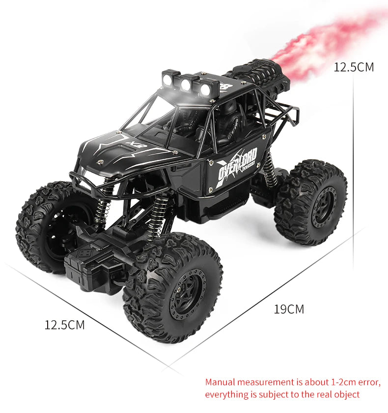 Rc Cars 1:18 2WD Off-Road RC Truck All Terrain 2.4G Electric RC Car High Speed 50KM/H Remote Control Car with LED Lights Kid Toy