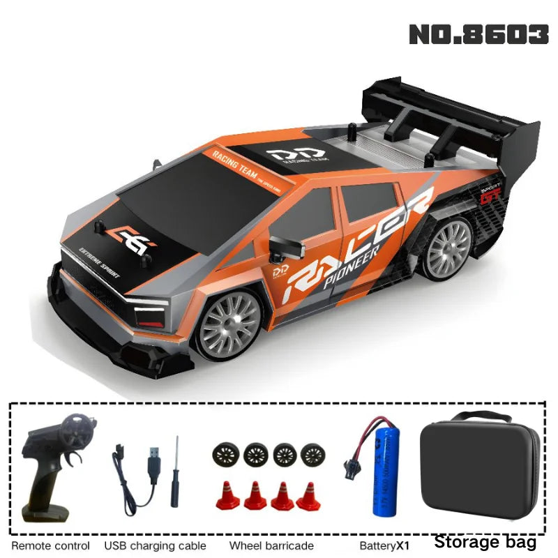 New 1:24 RC drift vehicle, Mustang 4WD cars, racing car with remote control, gift, competition racing car, children's toy