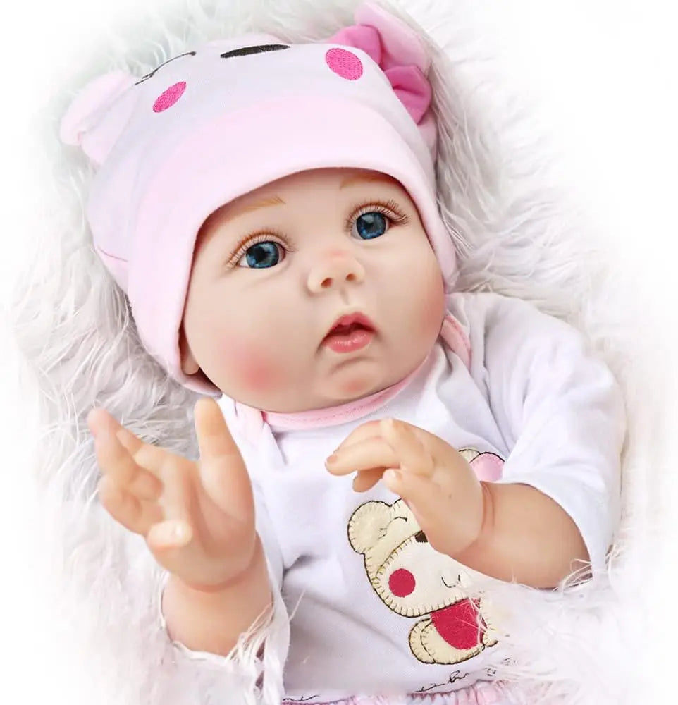 Reborn Baby Dolls Girl - 18 Inches Realistic Soft Body Newborn Baby Doll That Look Real, Best Toy for Kids Ages 3+