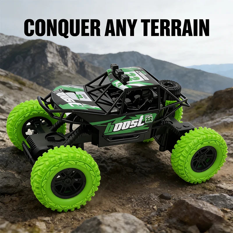 RC High Speed Off-Road Climbing Car 1:18 With Colorful Flashing Lights Rechargeable Durable Rubber Wheels Kids Adults Toys Gifts