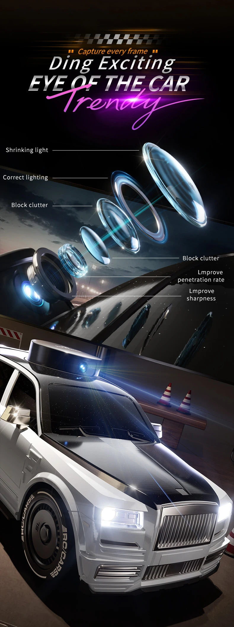 RC Cars 911S  - 4K HD Camera 4.3-inch Screen One Click Drif, Camera Lifting Design, LED Lighting Drift HD Video Kids RC Vehicle