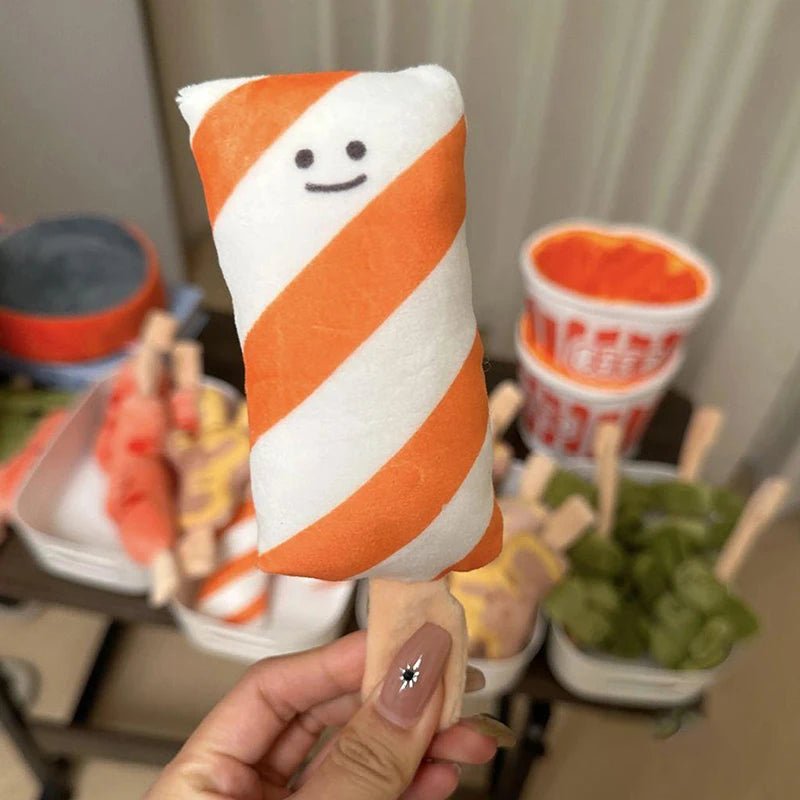 1 Piece Fast Foodies Soft Plush Toy For Boys Cute Small Stuffed Food Spicy Hot Pot Plush With Oden Design Creative Toys