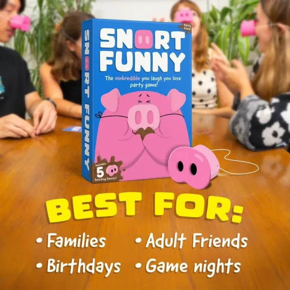 Party Game Provides Fun Snorts Board Games 5 Toy Pig Noses and Challenge Cards for Family and Friends