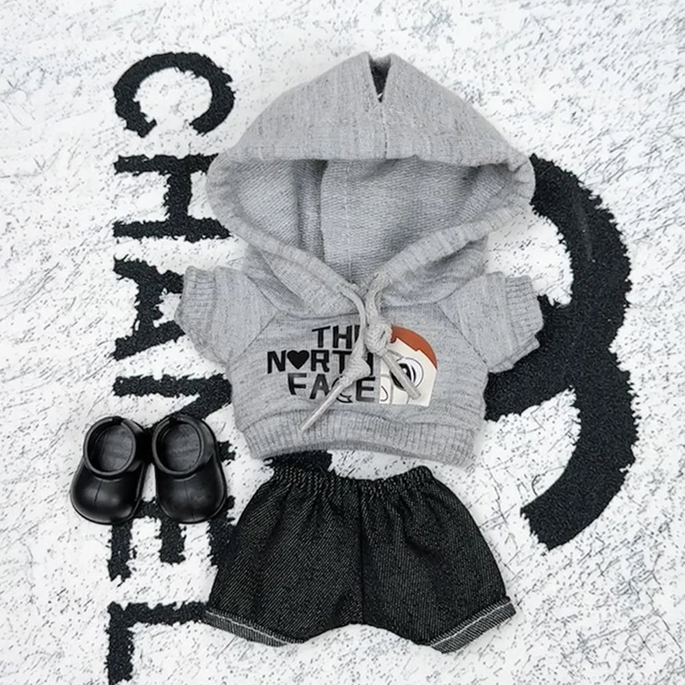[No Doll] Doll Clothes Fashion Hoodie Pants Set for Labubu V1 V2 V3 Idol Dolls Trendy DIY Doll Clothing Accessories Gift