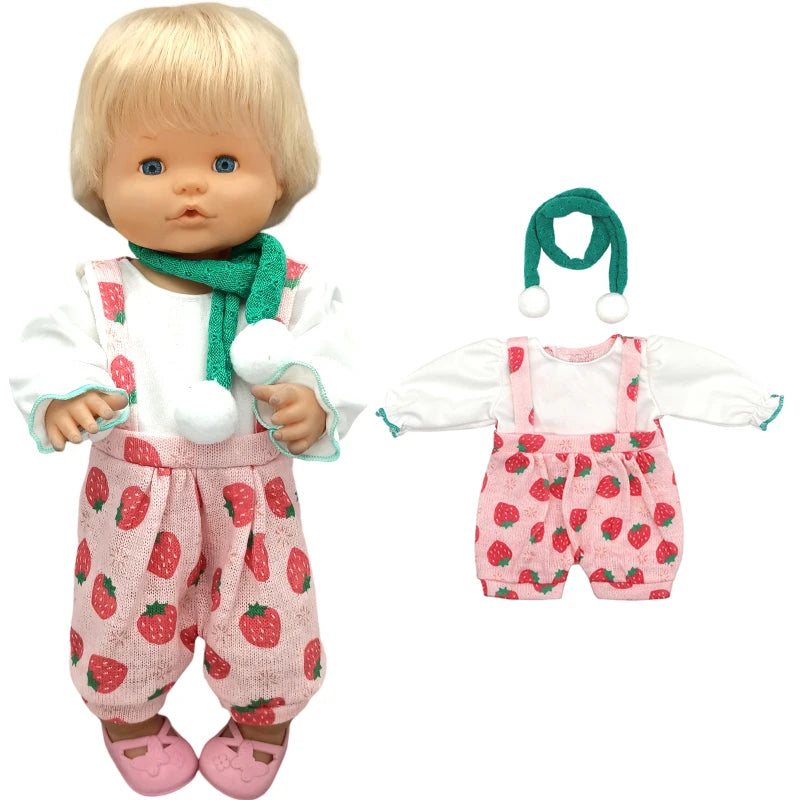 Reborn Baby Dolls Dress for 40 Cm Nenuco Ropa Y Su Hermanita Children Girl Gift Doll Clothes