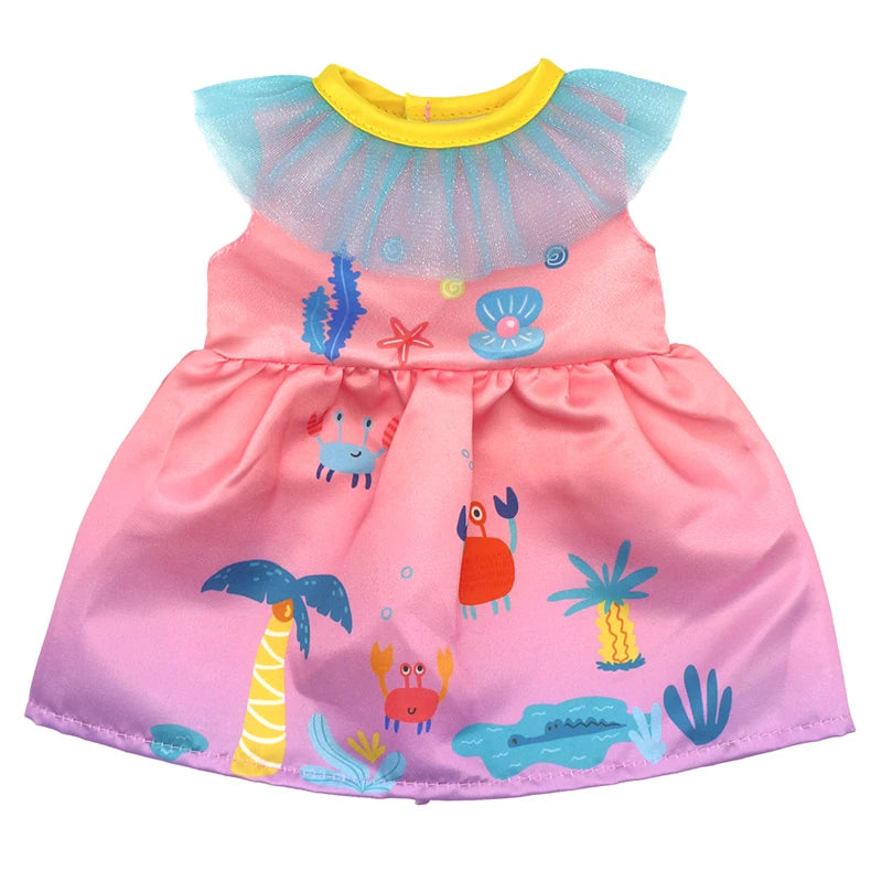 Reborn Baby Dolls Dress for 40 Cm Nenuco Ropa Y Su Hermanita Children Girl Gift Doll Clothes