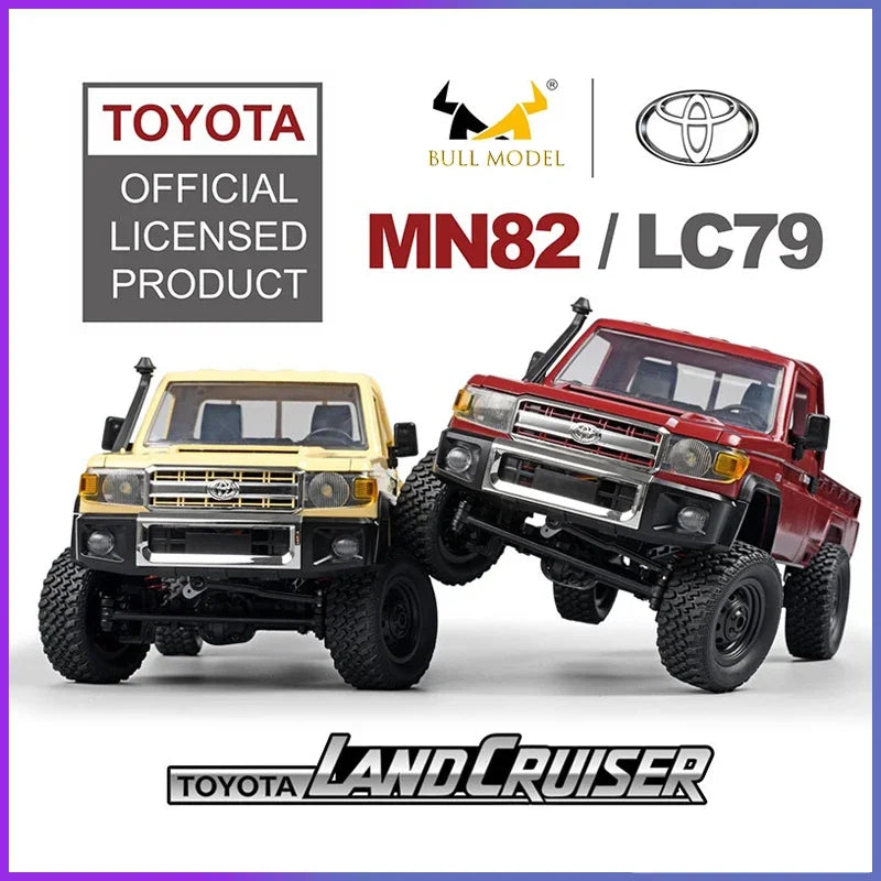 Rc Car MN82 1:12 Retro with LED Lights, Full Scale Analog LC79, Professional Four-wheel Drive Truck, Toy Truck Model RC