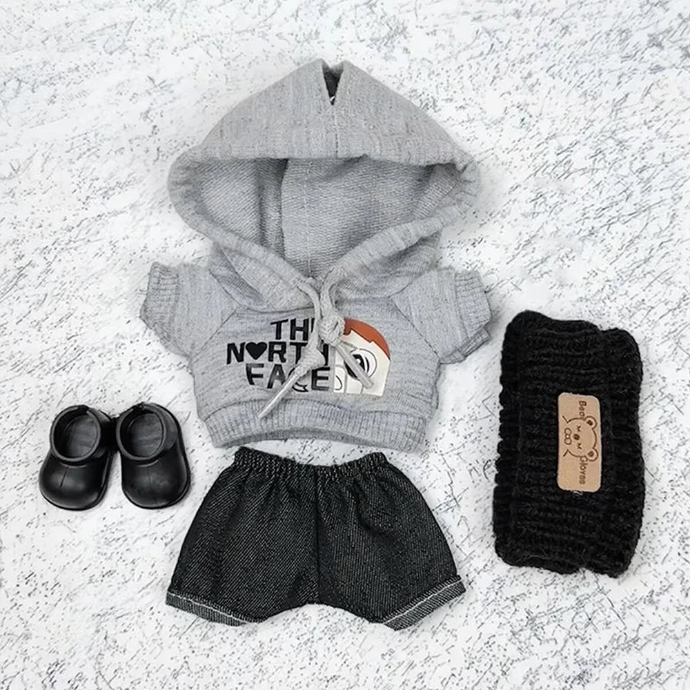 [No Doll] Doll Clothes Fashion Hoodie Pants Set for Labubu V1 V2 V3 Idol Dolls Trendy DIY Doll Clothing Accessories Gift