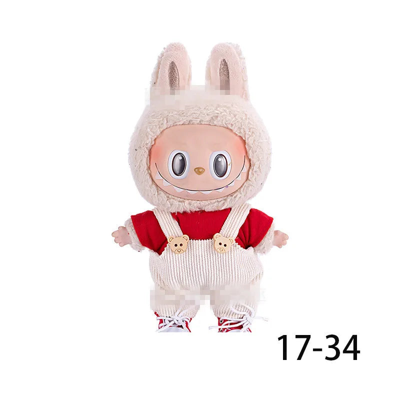 Doll Clothes for labubu outfit Plush doll clothes Macaron Cute Clothing DIY Kid Gift Dog Clothes Hair accessories v1 v2 clothes