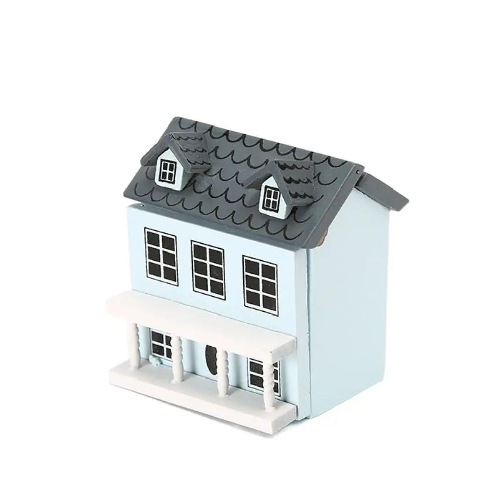 1:12 Dollhouse Dolls Miniature House Mini Villa Wooden Miniature Handicraft Building Mini Handicraft Miniature Doll House Model