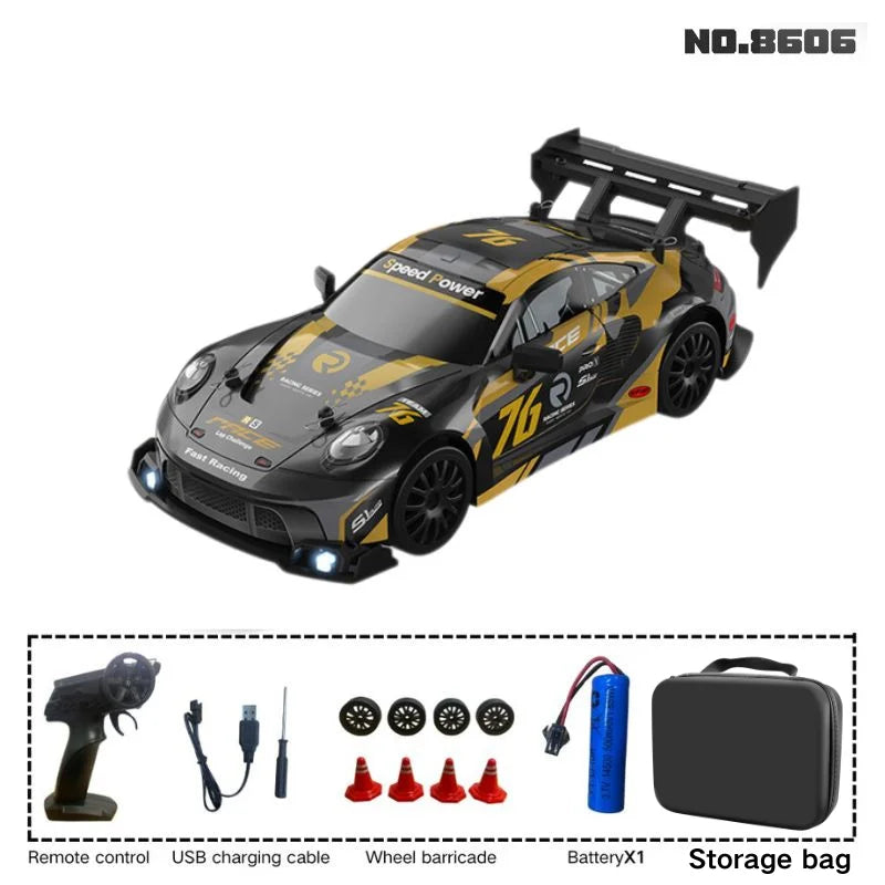 New 1:24 RC drift vehicle, Mustang 4WD cars, racing car with remote control, gift, competition racing car, children's toy