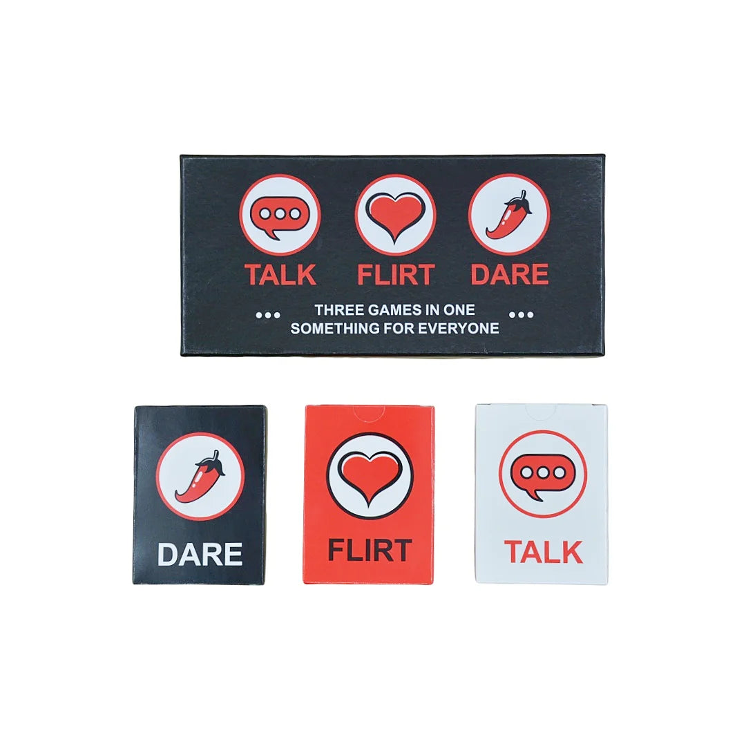 Party Games (Talk Flirt Dare), Board Games, Card Games, Interactive Tabletop Games, Suitable for Parties, Ideal as a Gift
