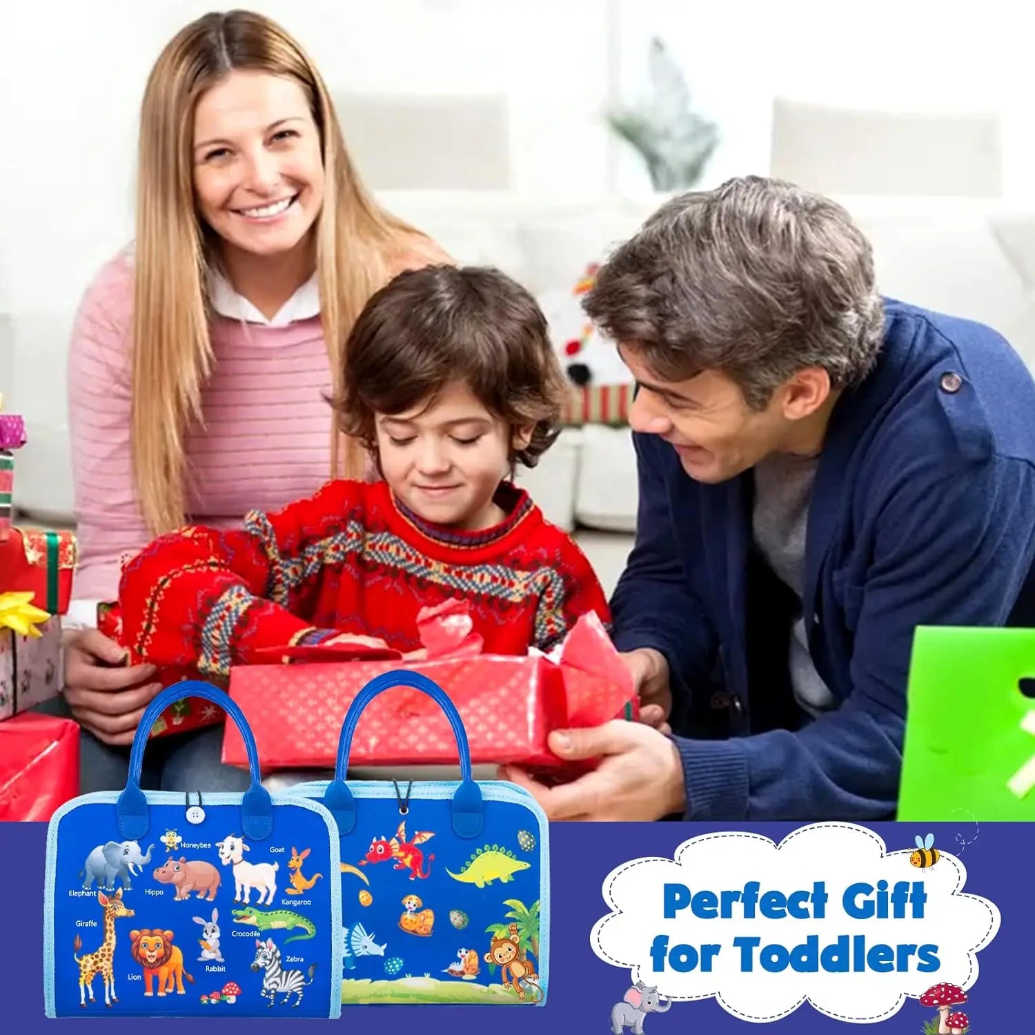 Montessori Toys Busy Board Toddler Sensory Activity Developing Board for Motor Skills， Educational Travel Activity Toys