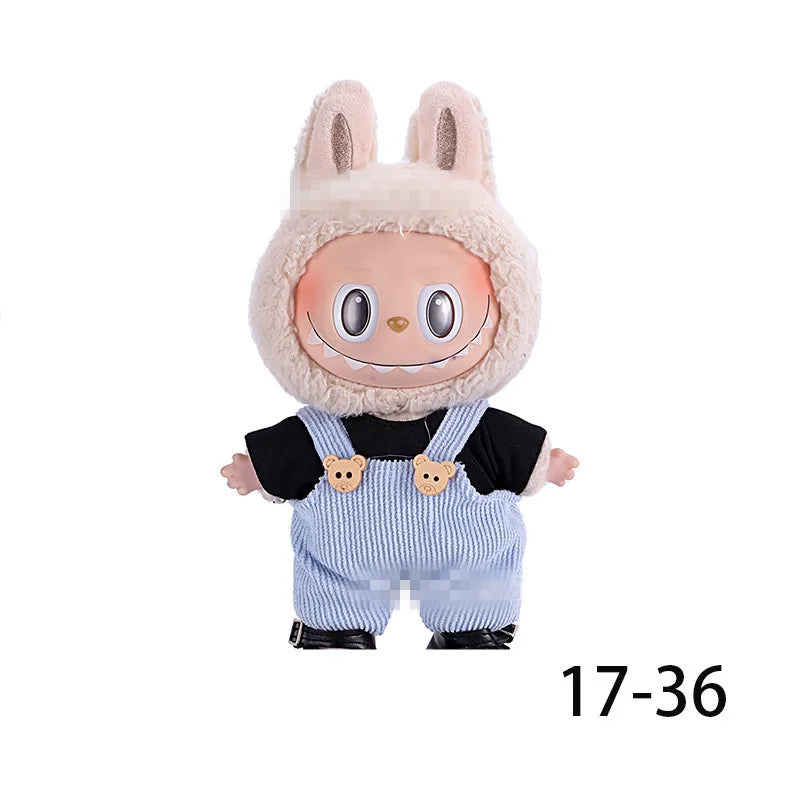 Doll Clothes for labubu outfit Plush doll clothes Macaron Cute Clothing DIY Kid Gift Dog Clothes Hair accessories v1 v2 clothes