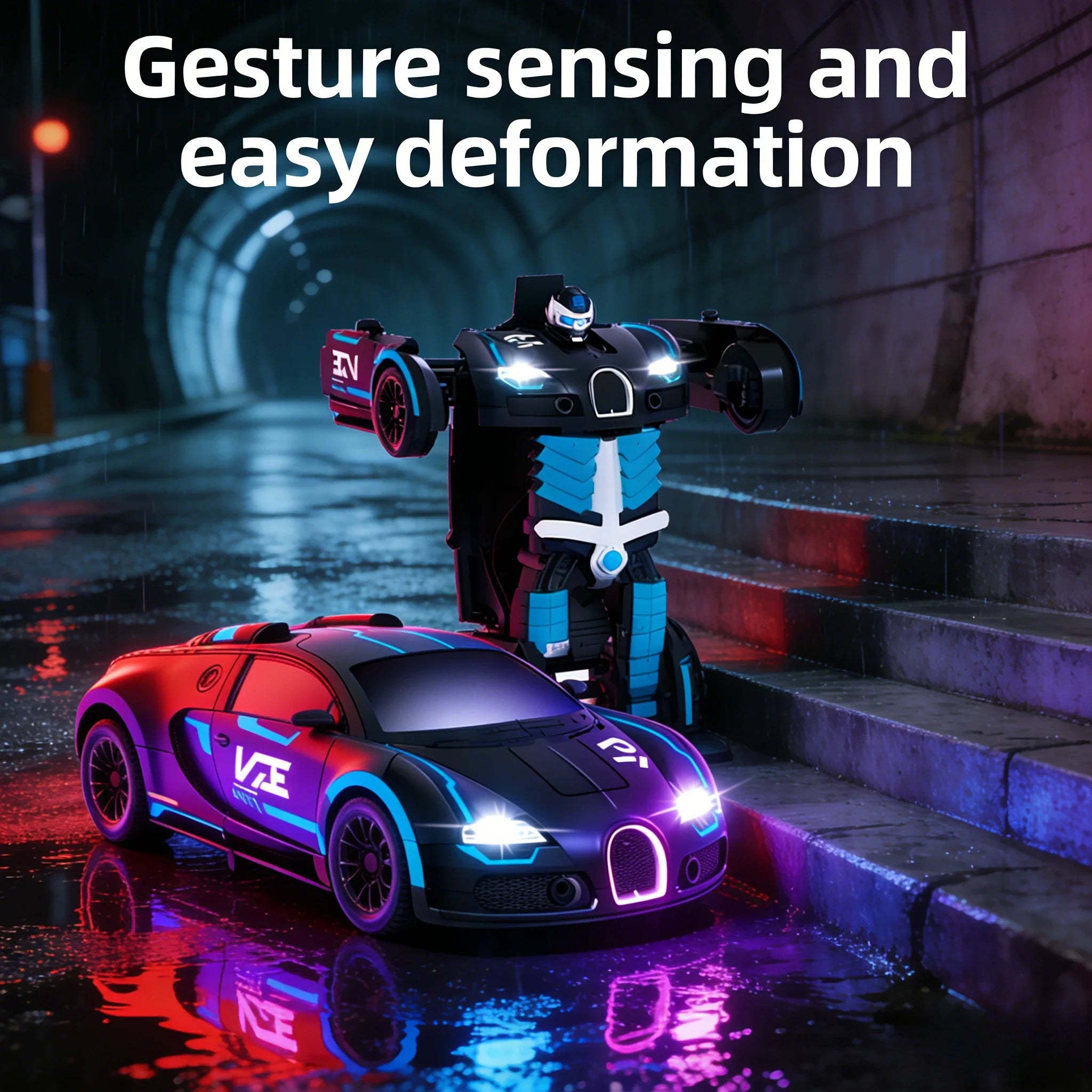 RC Car – 2-in-1 Racing Robot | Rechargeable Electric Toy for Boys & Girls (Ages 3-6, 8+)