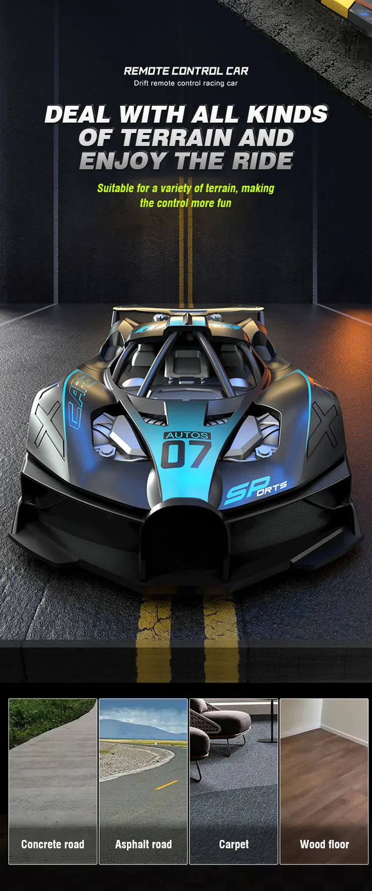 Rc Car 4Ch High-Speed Remote Control Drift Racing Car Electric Sportscar Toy Vehicle Model Toys for Boys Kids Birthday Gift