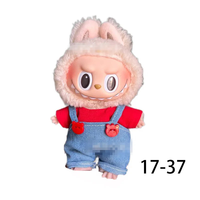 Doll Clothes for labubu outfit Plush doll clothes Macaron Cute Clothing DIY Kid Gift Dog Clothes Hair accessories v1 v2 clothes