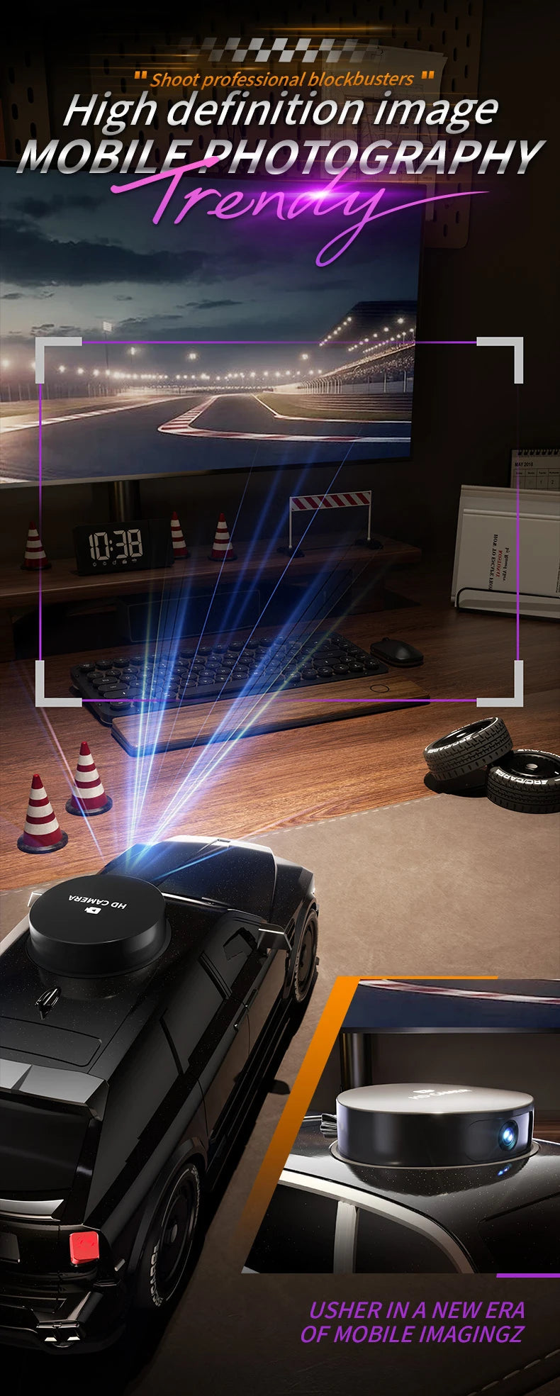 RC Cars 911S  - 4K HD Camera 4.3-inch Screen One Click Drif, Camera Lifting Design, LED Lighting Drift HD Video Kids RC Vehicle