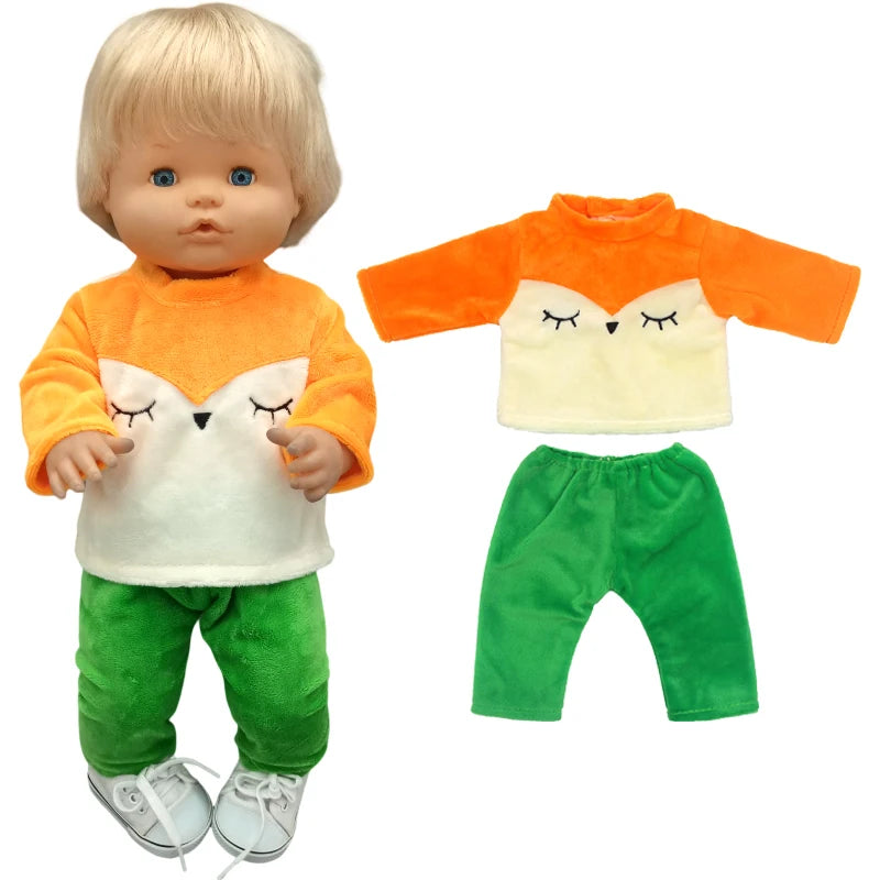 Reborn Baby Dolls Dress for 40 Cm Nenuco Ropa Y Su Hermanita Children Girl Gift Doll Clothes