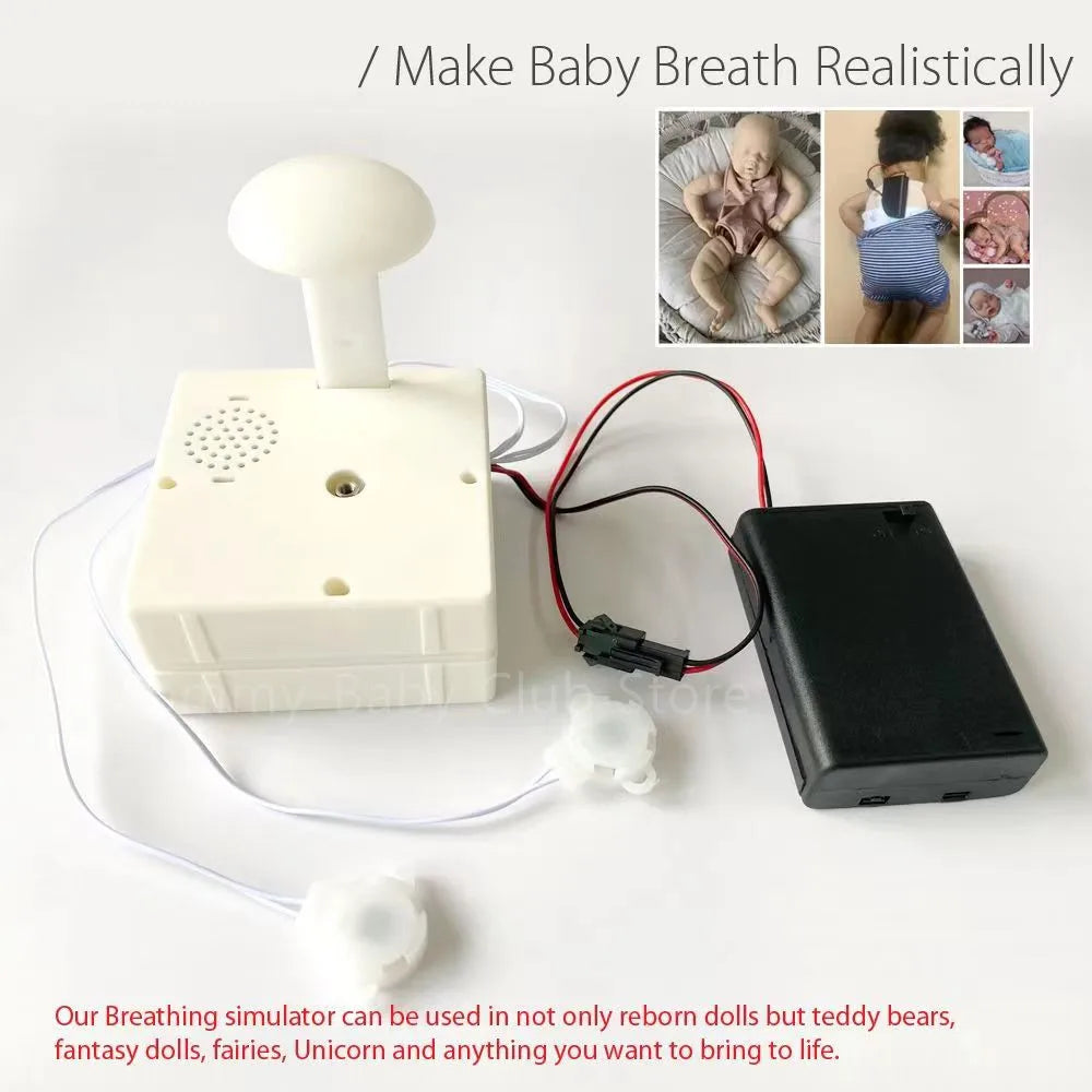 Reborn Doll Breathing Simulator With Cry and Smile sound Lifelike Baby for Plush Toy Doll Device Heart Beating Newborn Gift