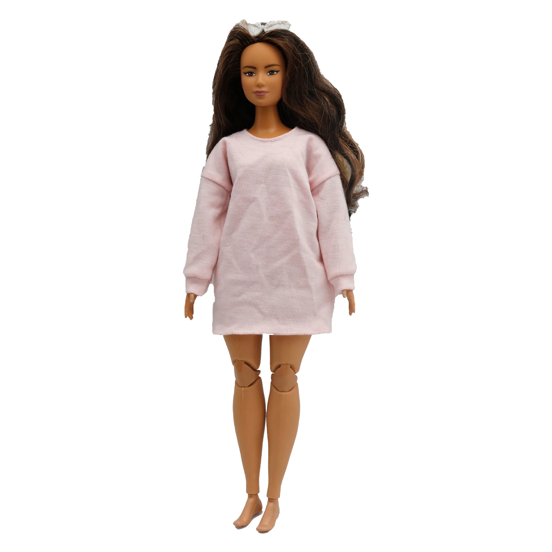 Doll clothing  30cm 1/6 Three colors of loose pink hoodie dressDaily Wear Accessories Clothes for Barbies doll