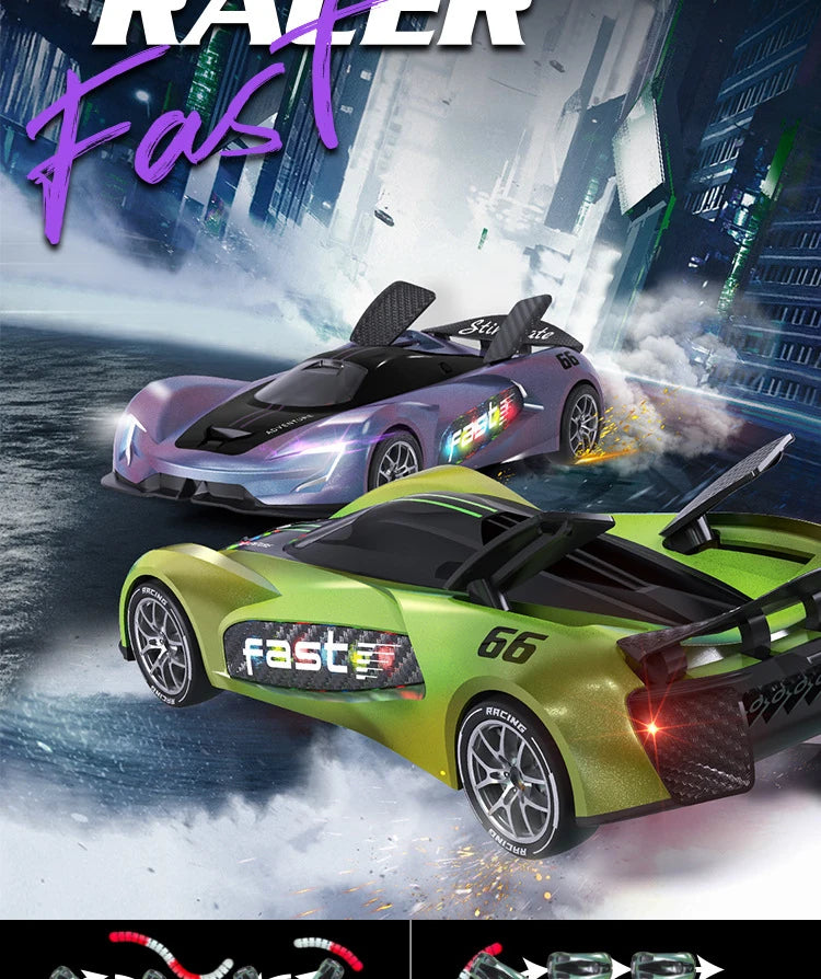 RC Car 2.4G 20km/h High-speed Drift Sports Cars with Light Music Racing Car Eletric Vehicle Model Toys for Boys Kids Xmas Gifts